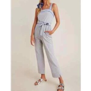 Anthropologie Saturday/Sunday Madeline Cozy Lounge‎ Knit Jumpsuit  Gray/Blue M